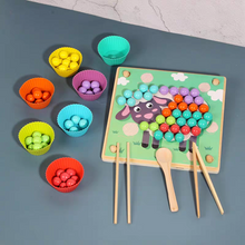 Load image into Gallery viewer, Animals Montessori Sorting Rainbow Beads Pick Up Set