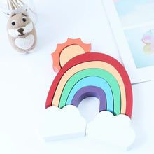 Load image into Gallery viewer, Wooden Rainbow Macaron Stacker