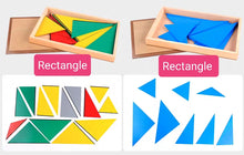 Load image into Gallery viewer, Montessori Shapes Tangram Puzzle