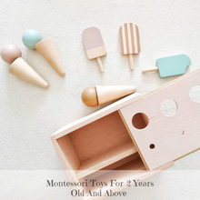 Load image into Gallery viewer, Montessori Ice Cream Wooden Set
