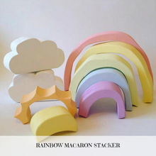 Load image into Gallery viewer, Wooden Rainbow Macaron Stacker