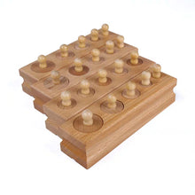 Load image into Gallery viewer, Montessori Knobbed Cylinders