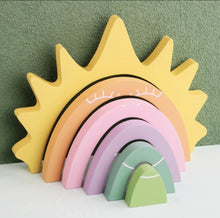 Load image into Gallery viewer, Wooden Rainbow Macaron Stacker