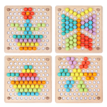 Load image into Gallery viewer, Montessori Sorting Rainbow Beads Pick Up Set