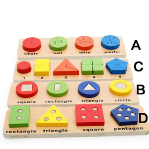 Montessori Lift and Fit Tangram Puzzles (4 Different Designs)