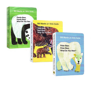 Eric Carle Baby Bear What Do You Hear Board Books Set A (Set of 3)