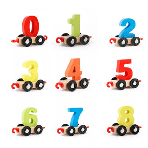 Montessori Wooden Number Train