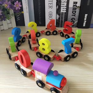 Montessori Wooden Number Train