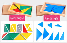 Load image into Gallery viewer, Montessori Shapes Tangram Puzzle
