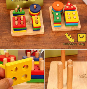 Montessori Wooden Geometric Puzzle Board