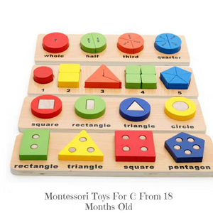 Montessori Lift and Fit Tangram Puzzles (4 Different Designs)