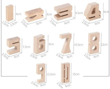 Load image into Gallery viewer, Montessori Wooden Number Stackers
