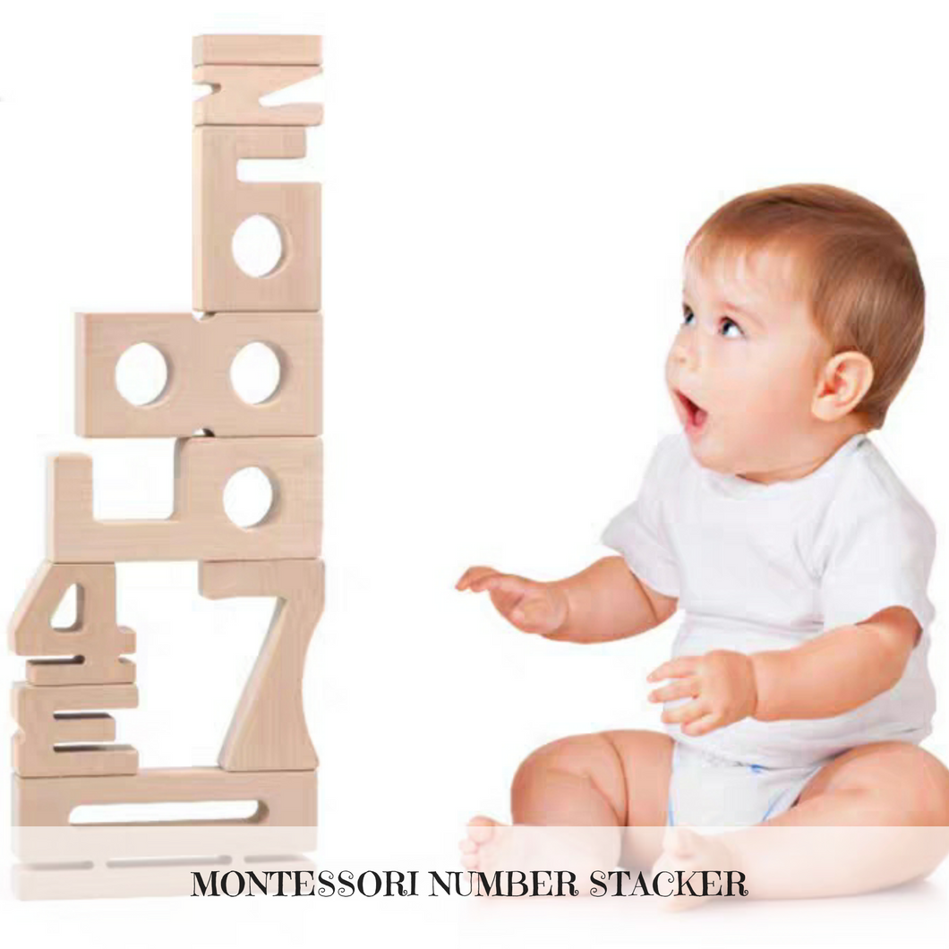 Montessori Wooden Number Stackers