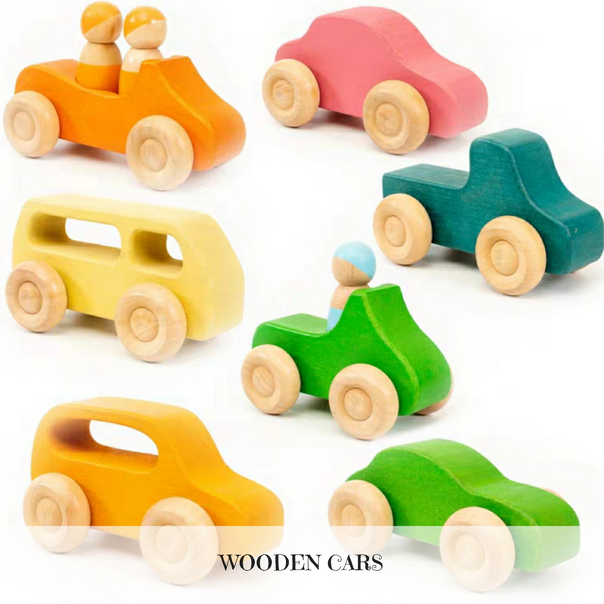 Wooden Cars Set of 7 lovinglyyoursg