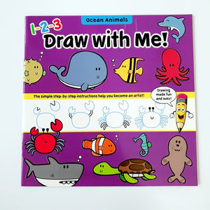 [Ready Stock] Draw With Me Books (Dino/Ocean/Farm/Wild Animals)