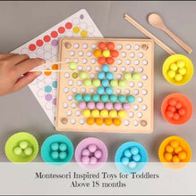 Load image into Gallery viewer, [Ready Stock] Montessori Sorting Rainbow Beads Pick Up Set
