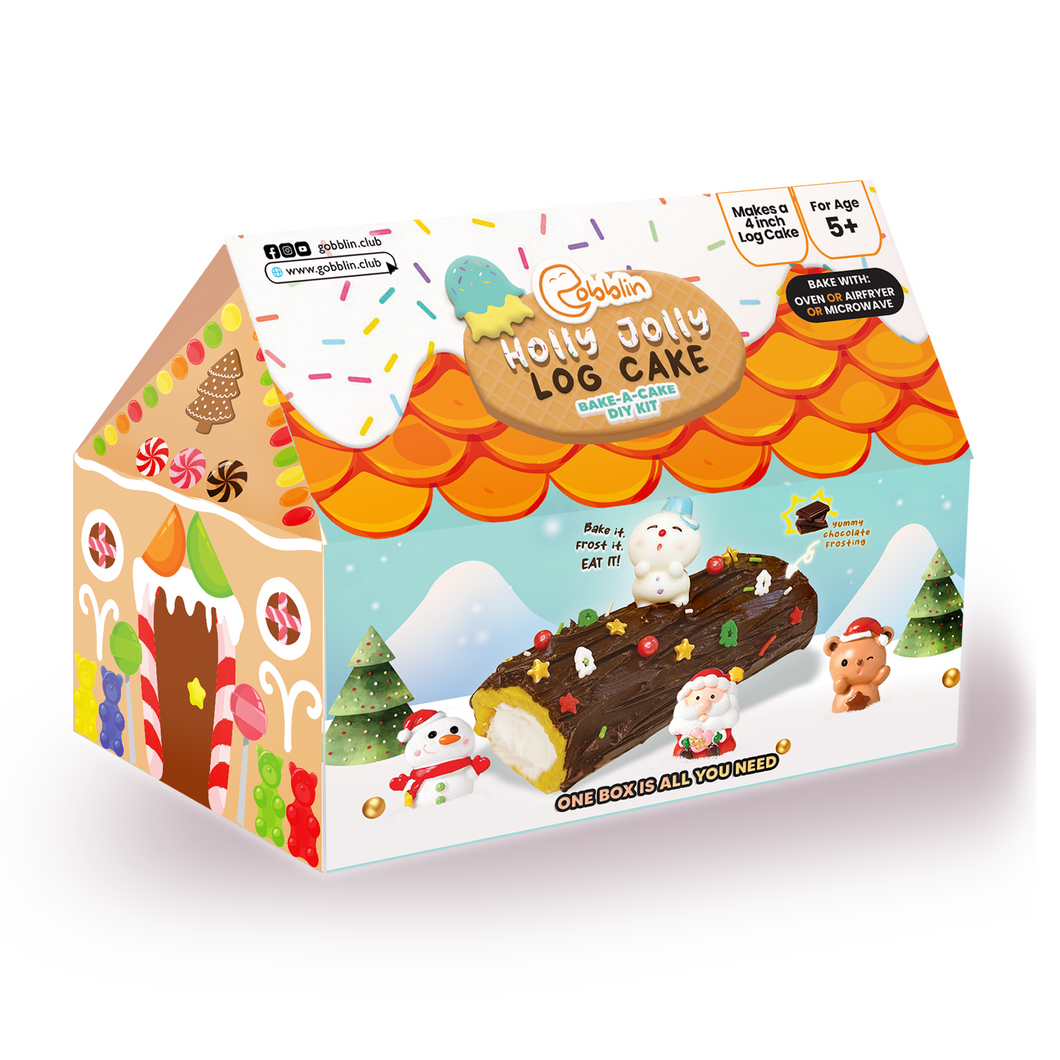 [Ready Stock] Christmas Holly Jolly Log Cake Kit